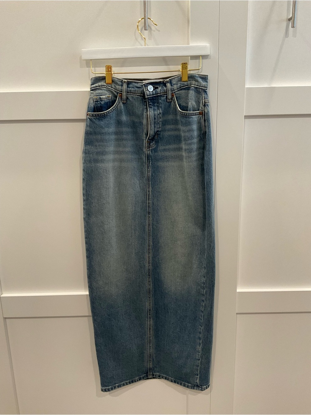 Reformation Darla Ultra High Denim Skirt